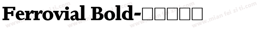 Ferrovial Bold字体转换